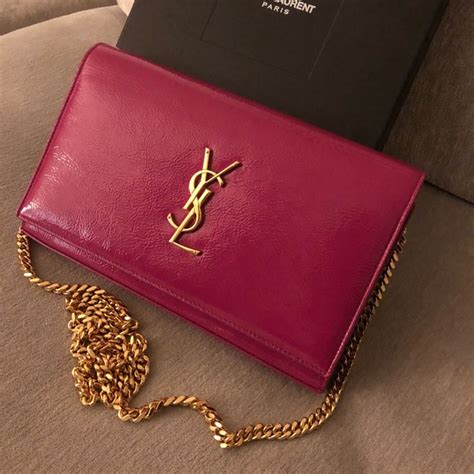 ysl hot pink clutch